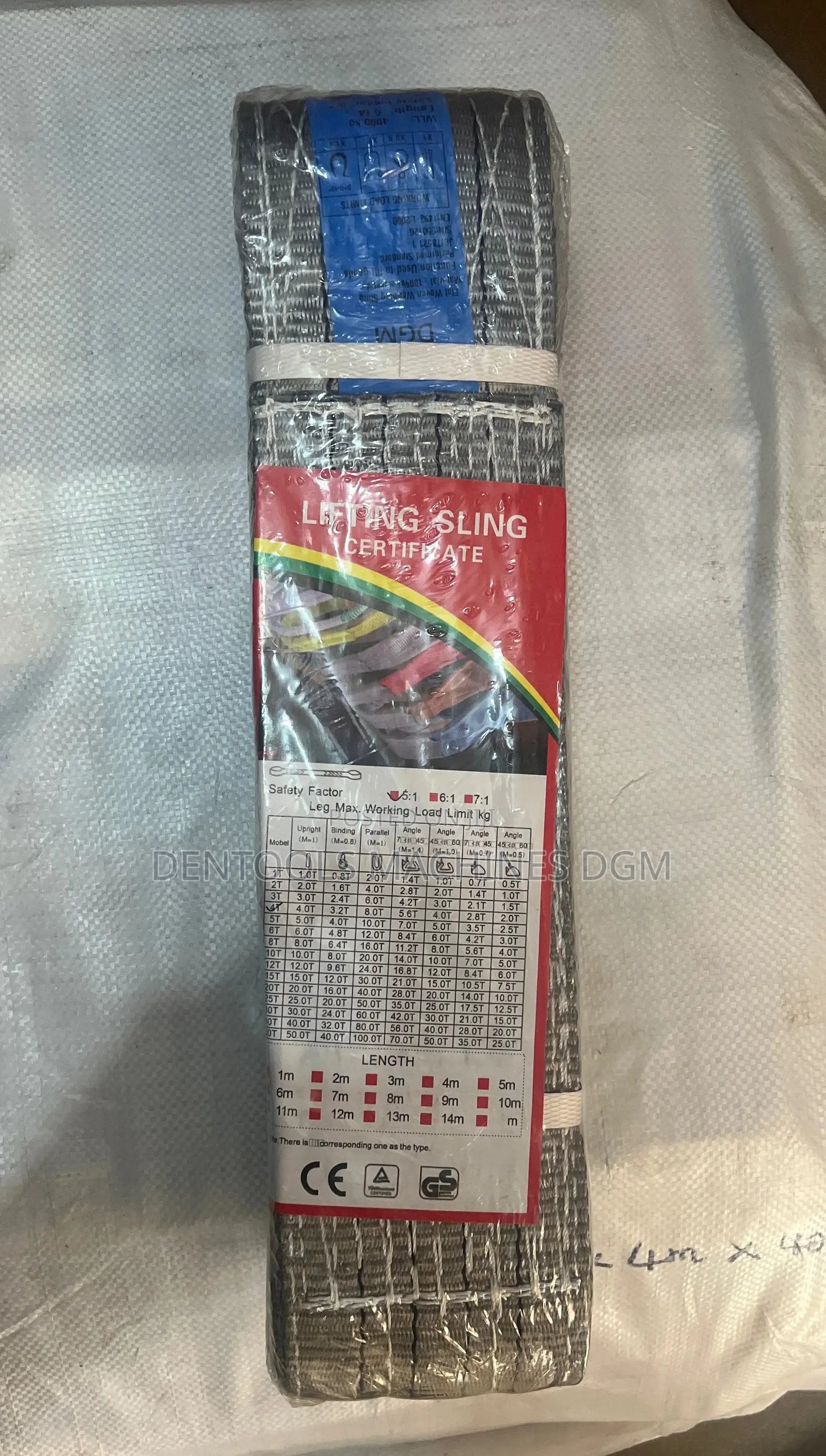 4 Ton Flat Polyester Woven Webbing Lifting Sling Belt DGM