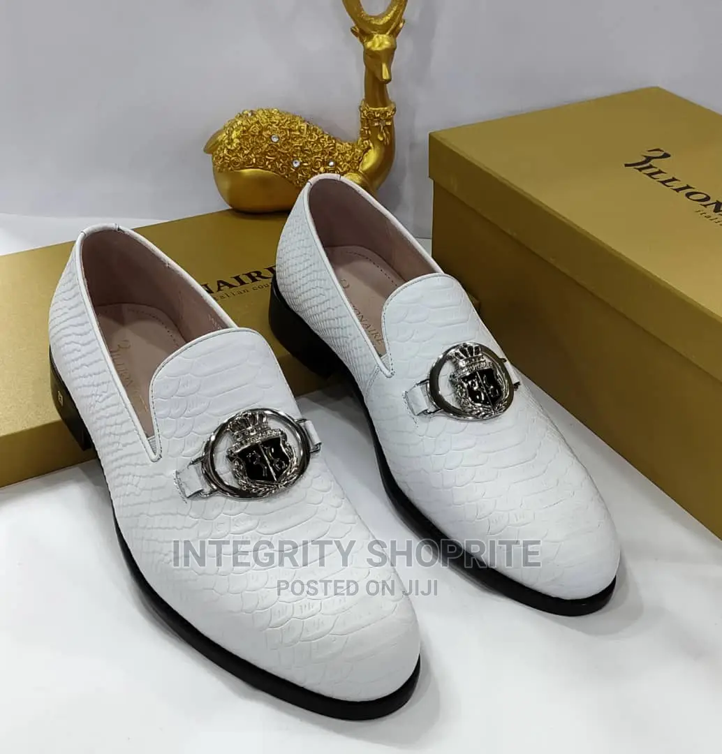 Big Size Men's Business Leather Shoes With Shoe Covers-White