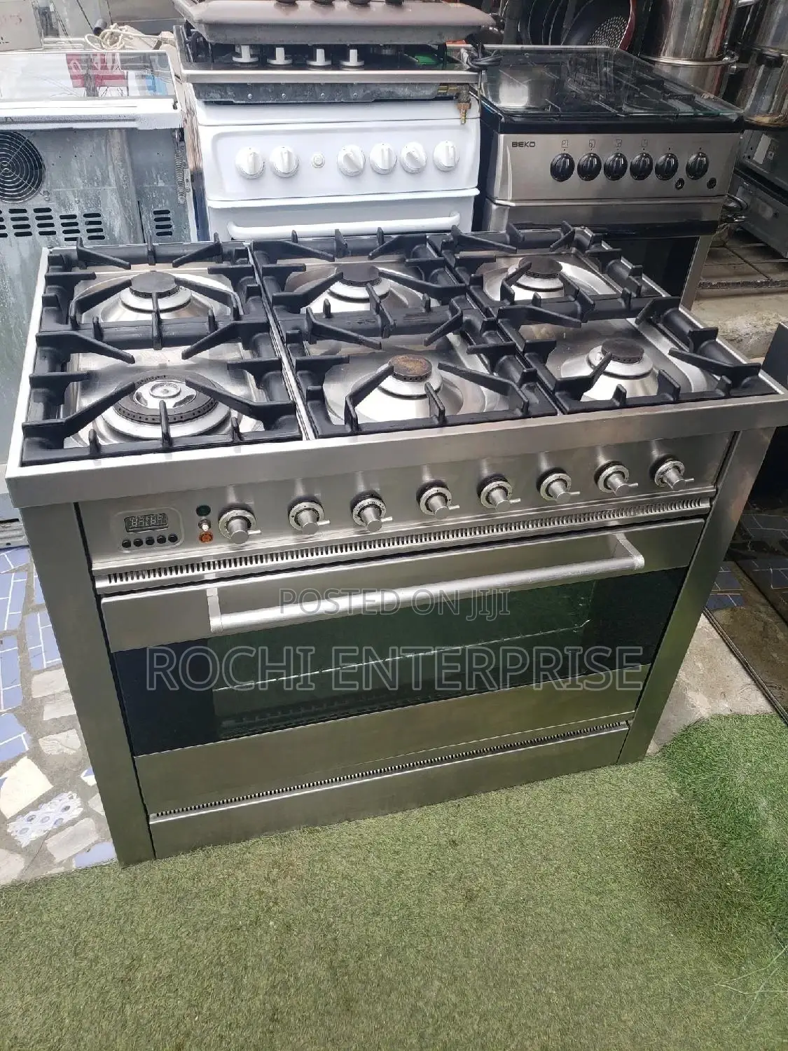6 Burners Industrial Gas Cooker With Oven
