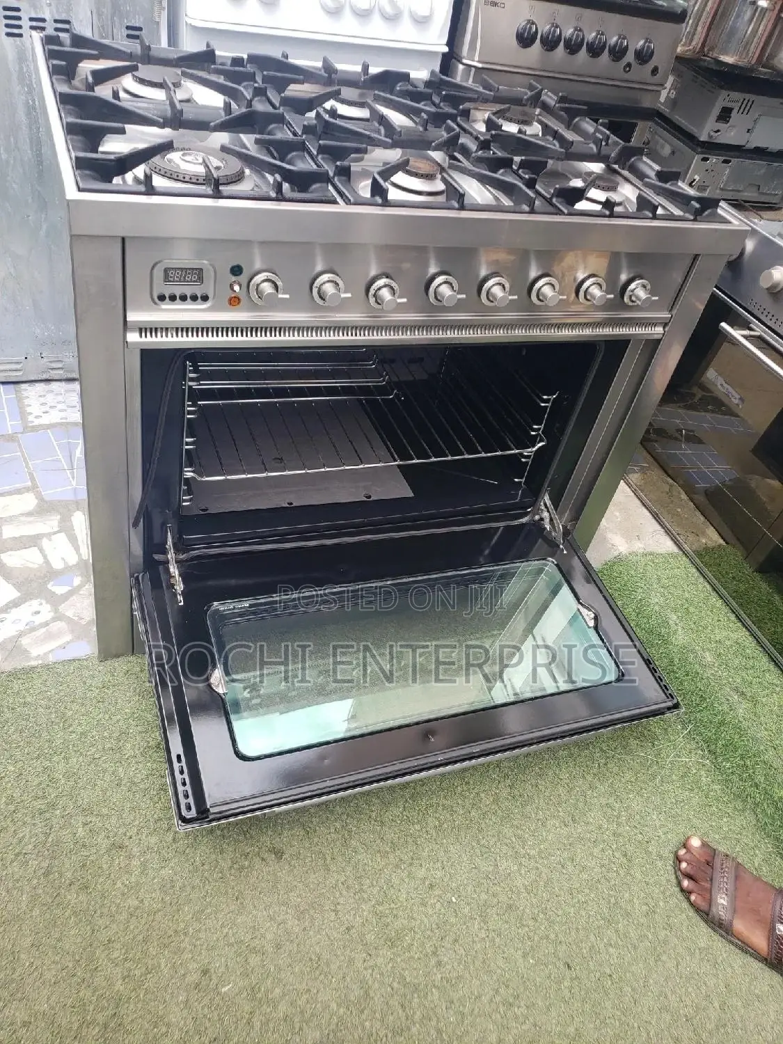 6 Burners Industrial Gas Cooker With Oven