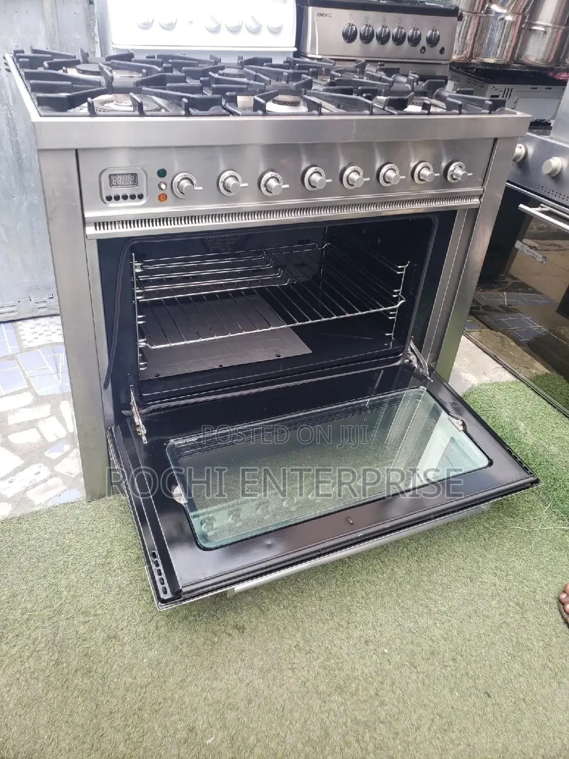 6 Burners Industrial Gas Cooker With Oven