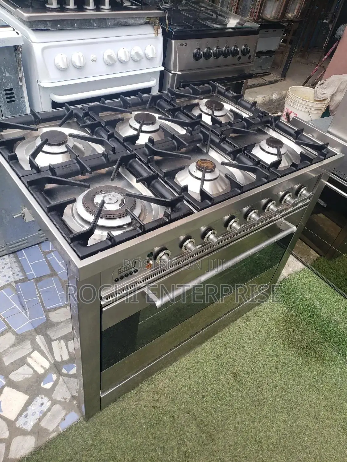 6 Burners Industrial Gas Cooker With Oven