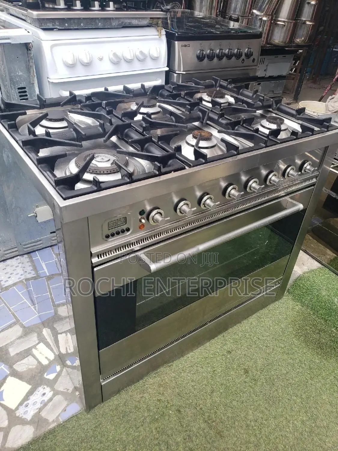 6 Burners Industrial Gas Cooker With Oven
