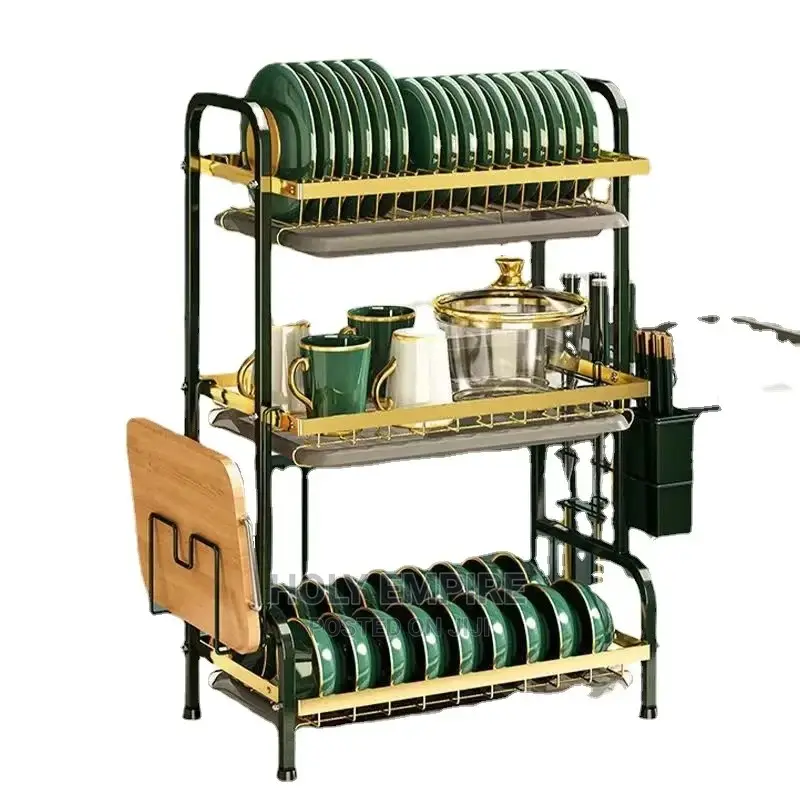 3 Tier Dish Rack Large Dish Drying Rack With Utensil Holder,