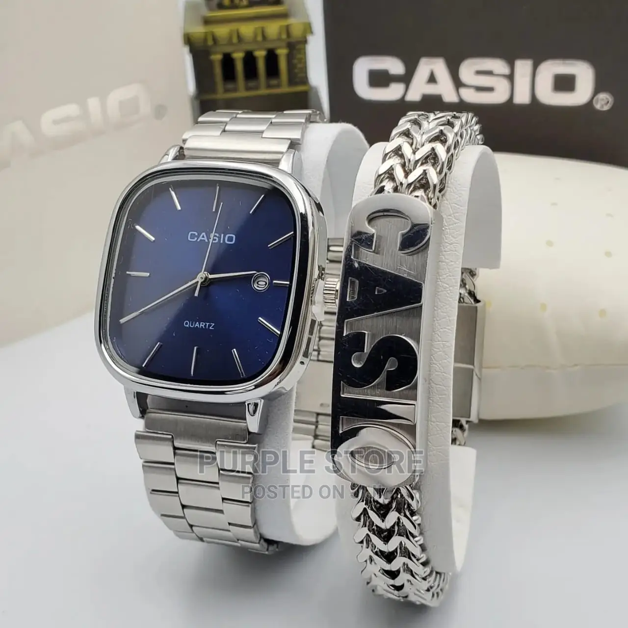 Casio Wristwatch and Bracelet Set