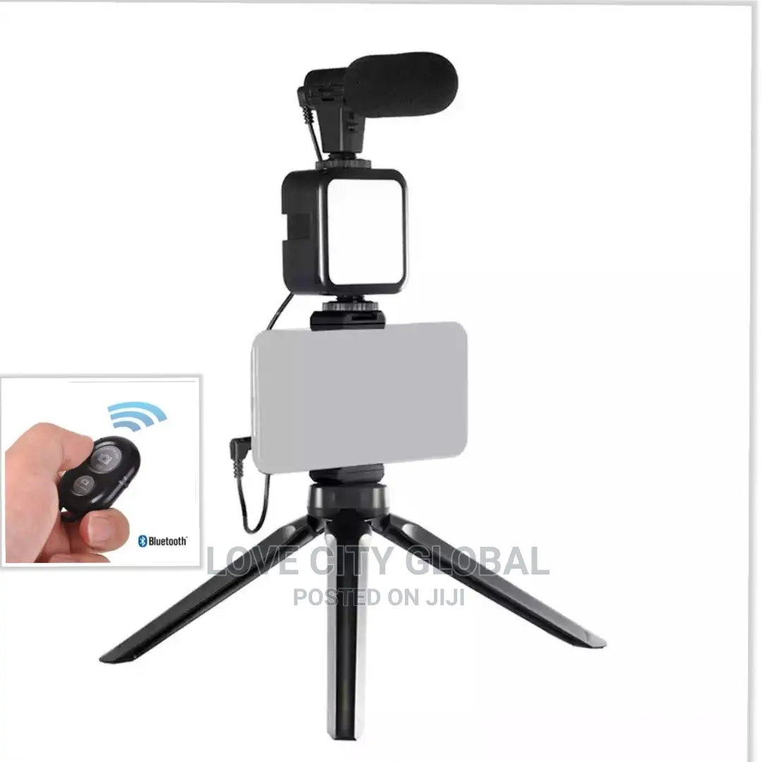 4 in 1 Vlogging Kit Blogging Kit Led Video Light+Microphone