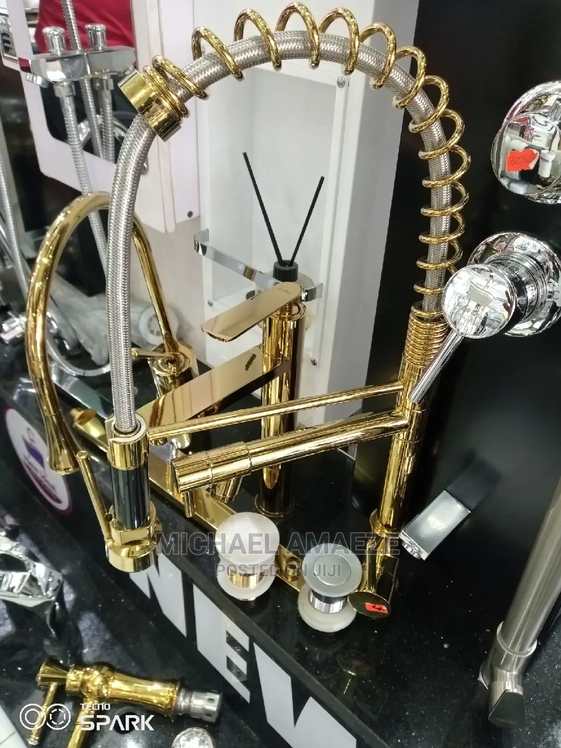 Gold Chain Sink Mixer Tap