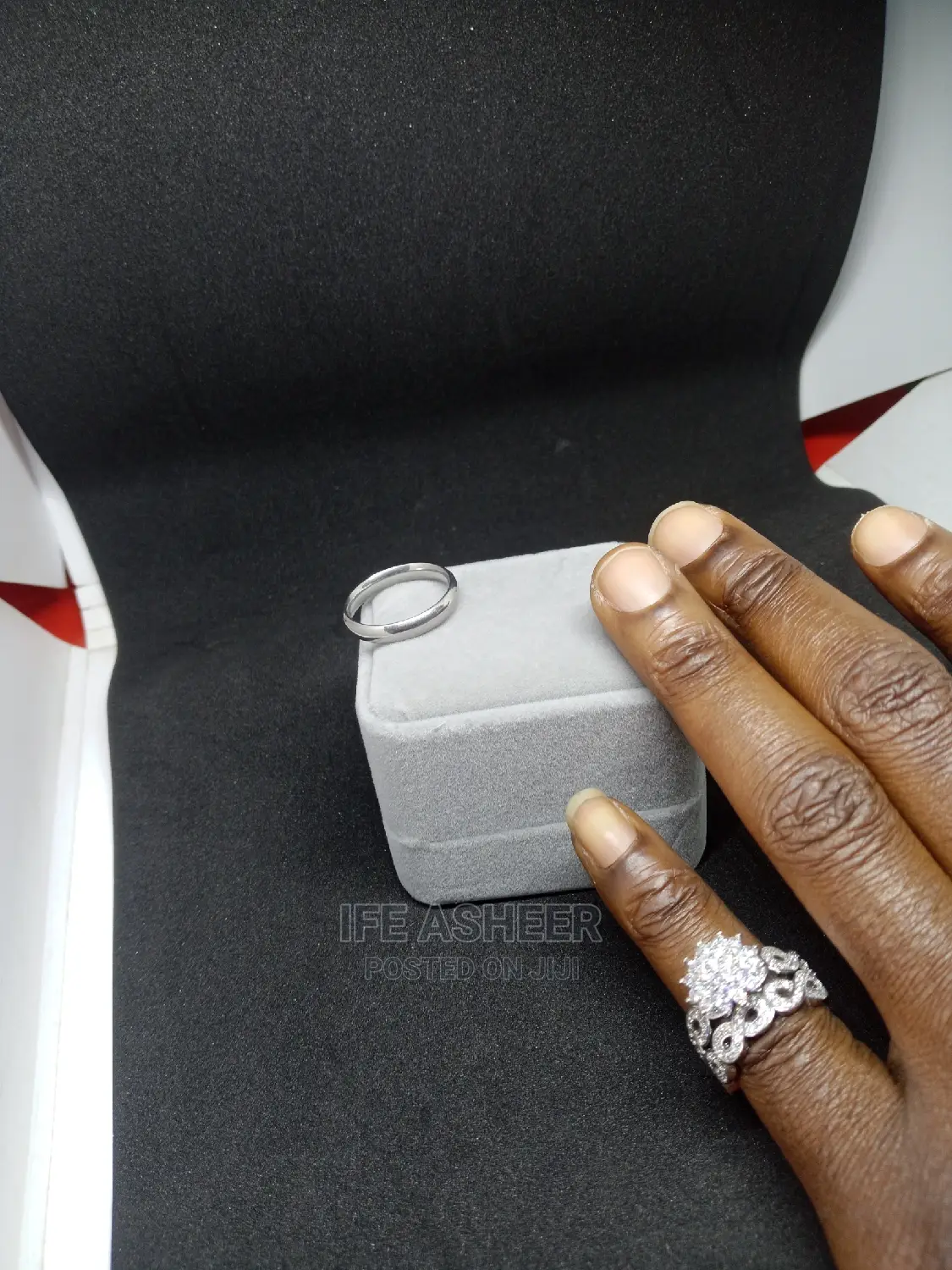 Couples Silver Set of Wedding Ring - Size 6 Female
