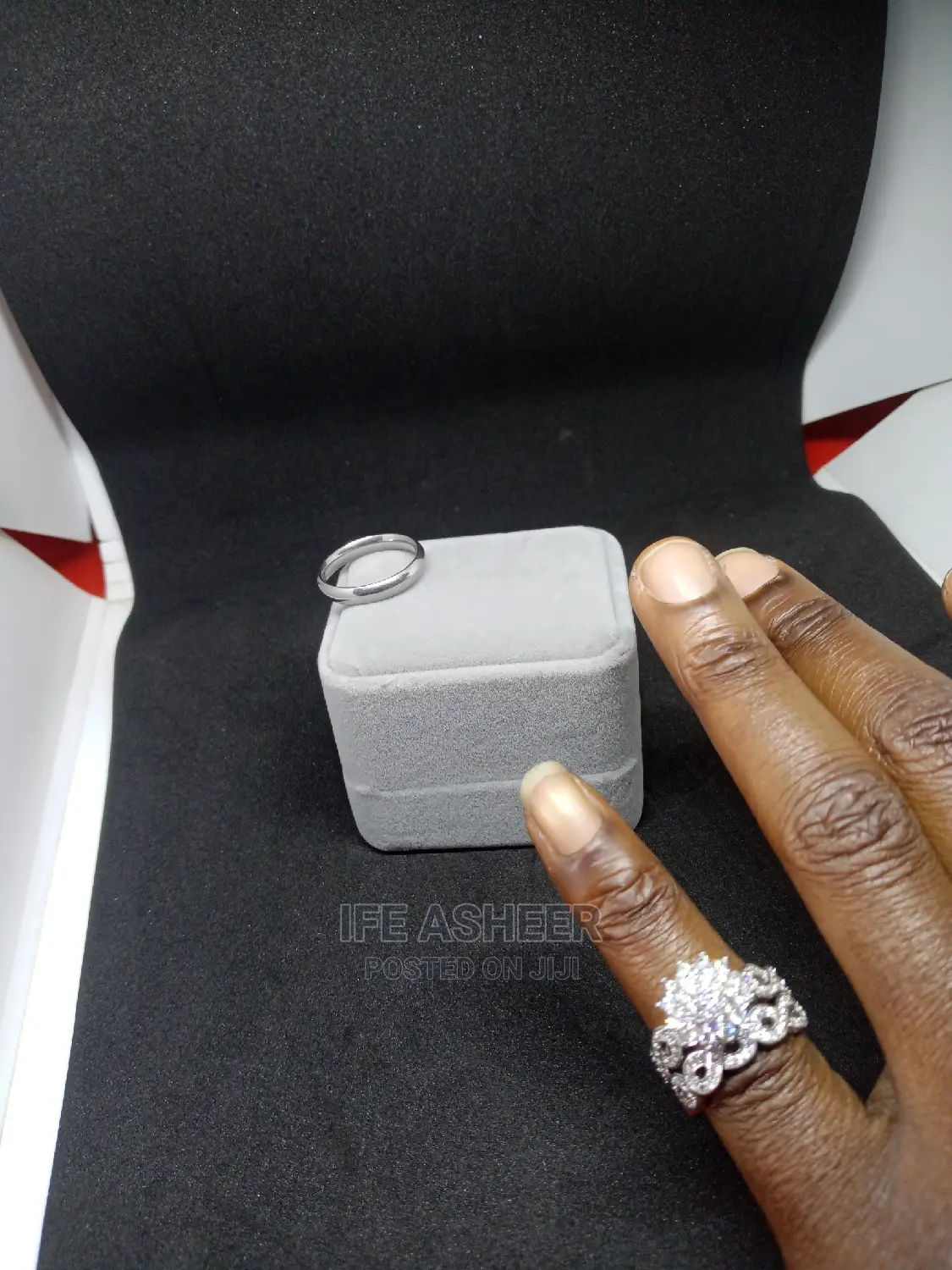 Couples Silver Set of Wedding Ring - Size 6 Female