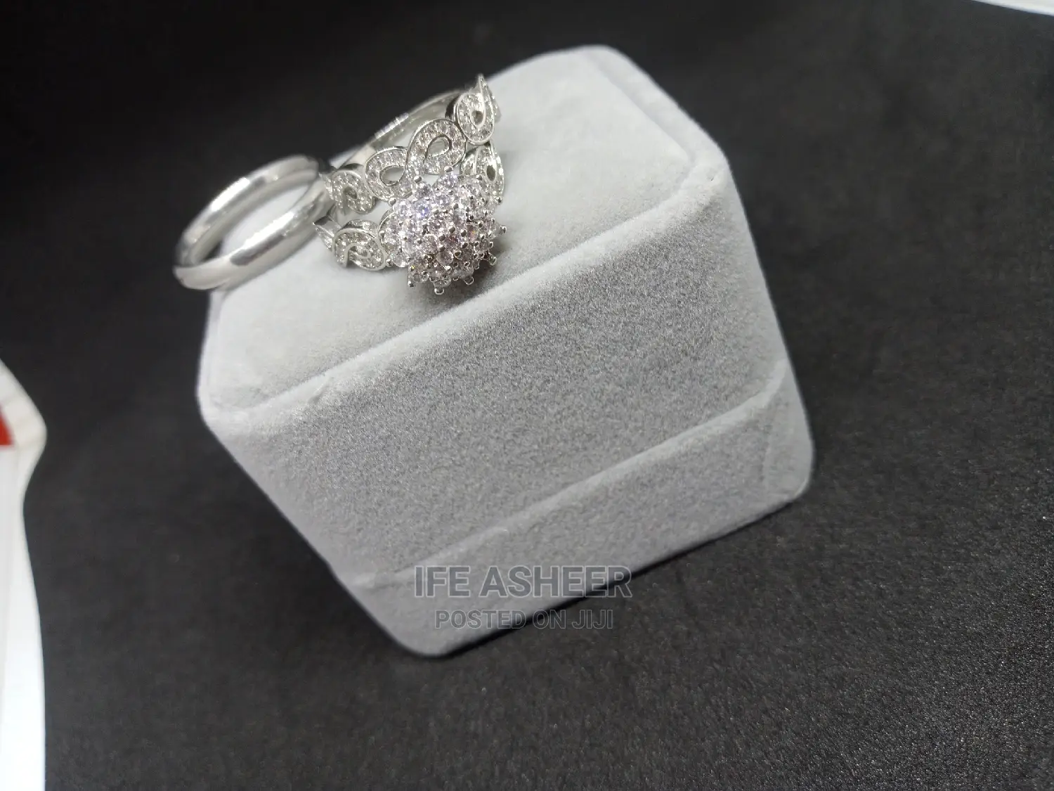 Couples Silver Set of Wedding Ring - Size 6 Female