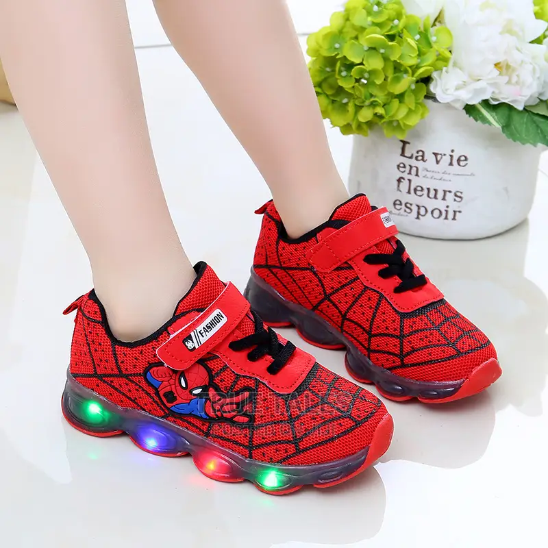 Boy's And Girls Spiderman Sneakers