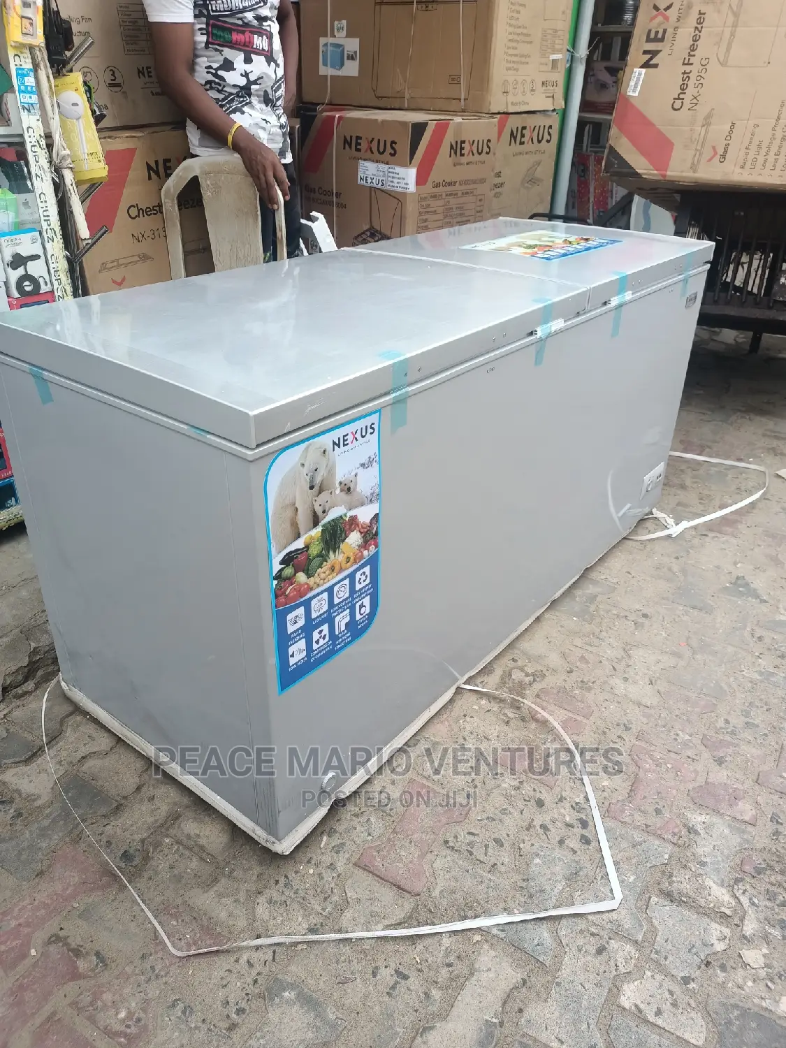 Nexus Double Door Freezer 550litres With Transparent Glass