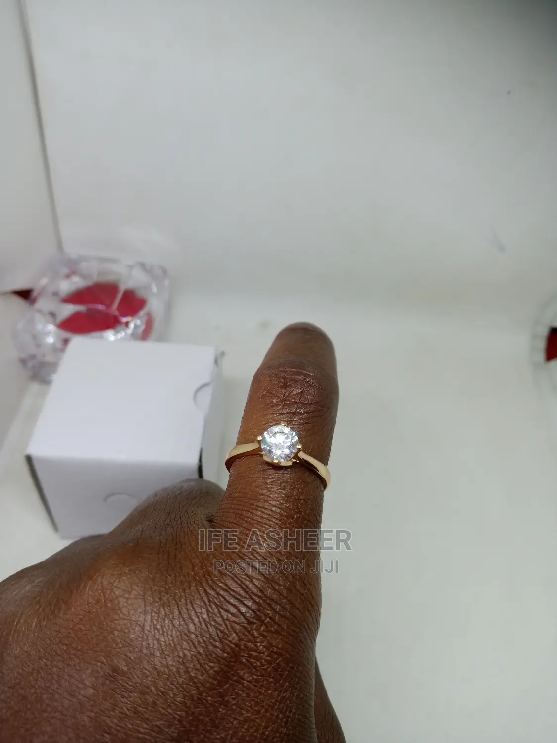 Rose Gold Ladies Proposal Ring 002