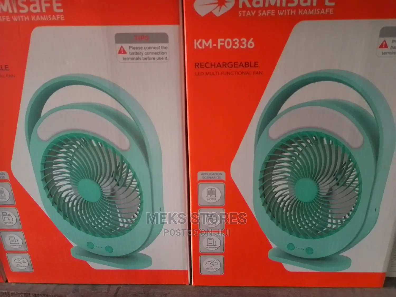 Km - F0336 Rechargeble LED Multi-Functional Fan