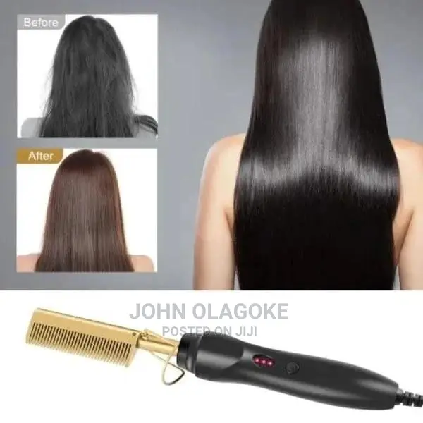 Electric Hot Hair Straightening Comb