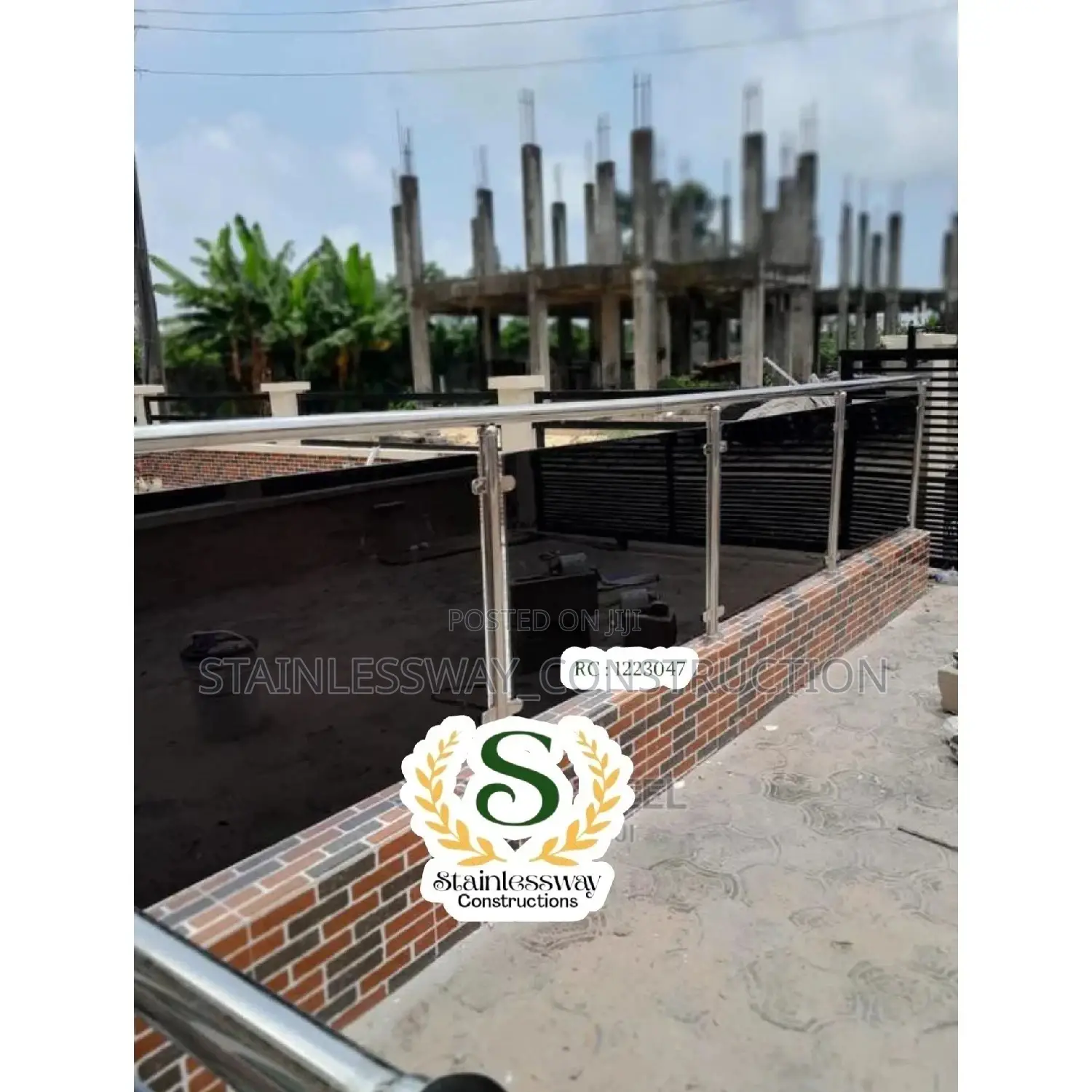 Derk Grey With Stainless Handrail Design
