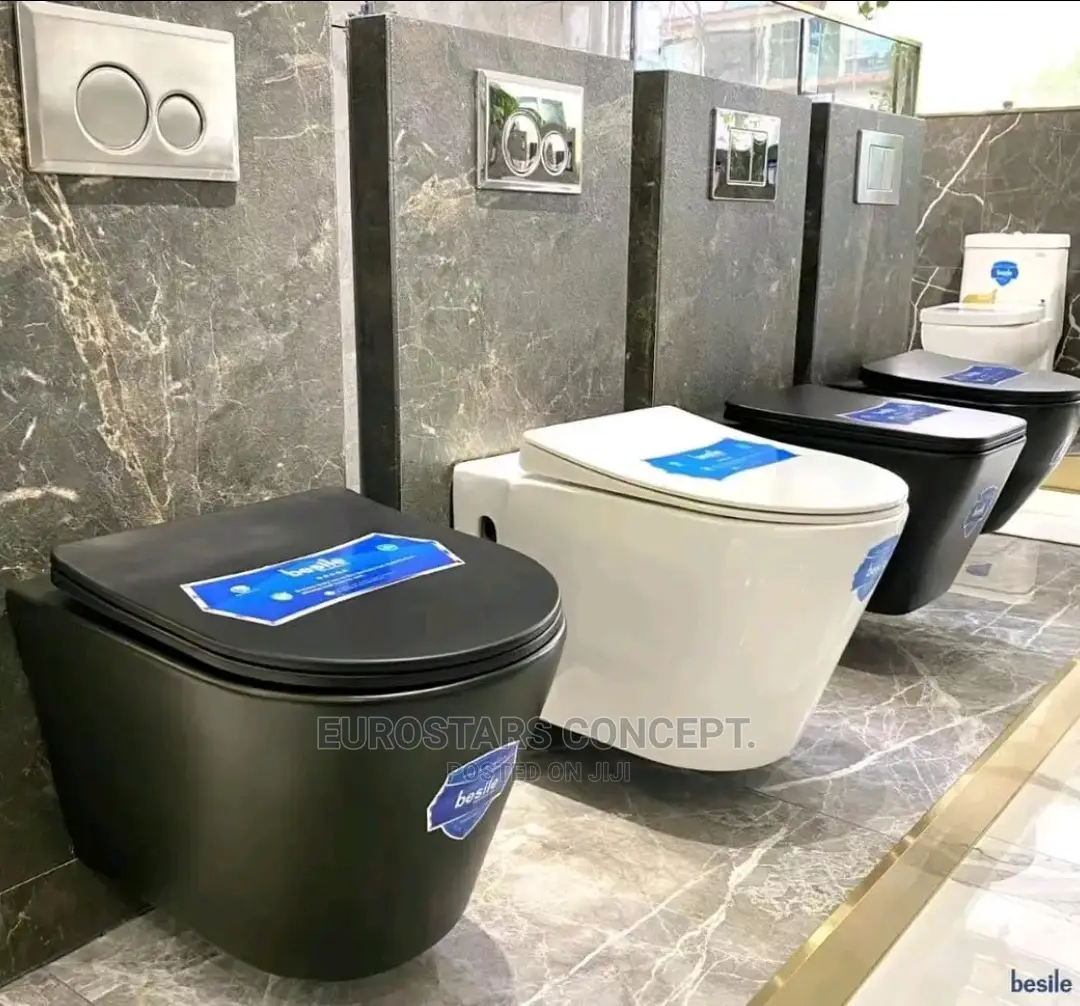Black Wall Hug Toilet