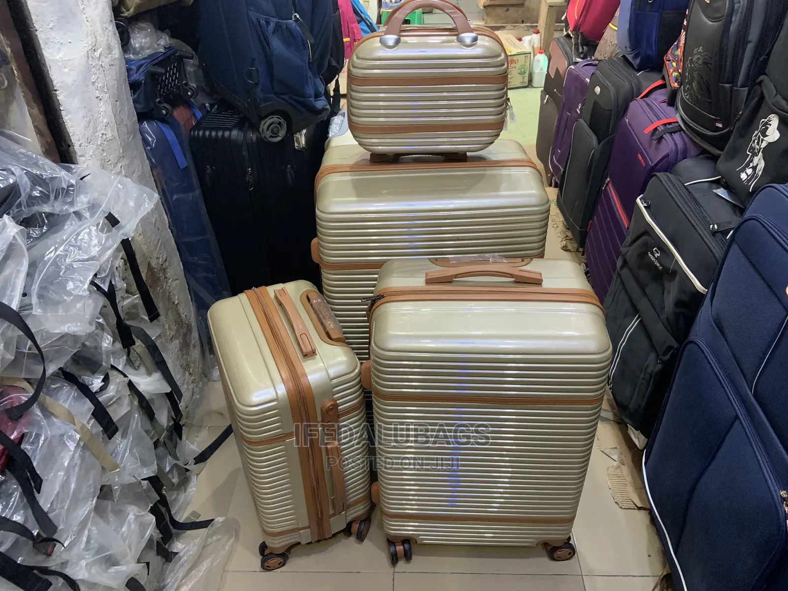 Set of Quality Plastic Traveling Luggage