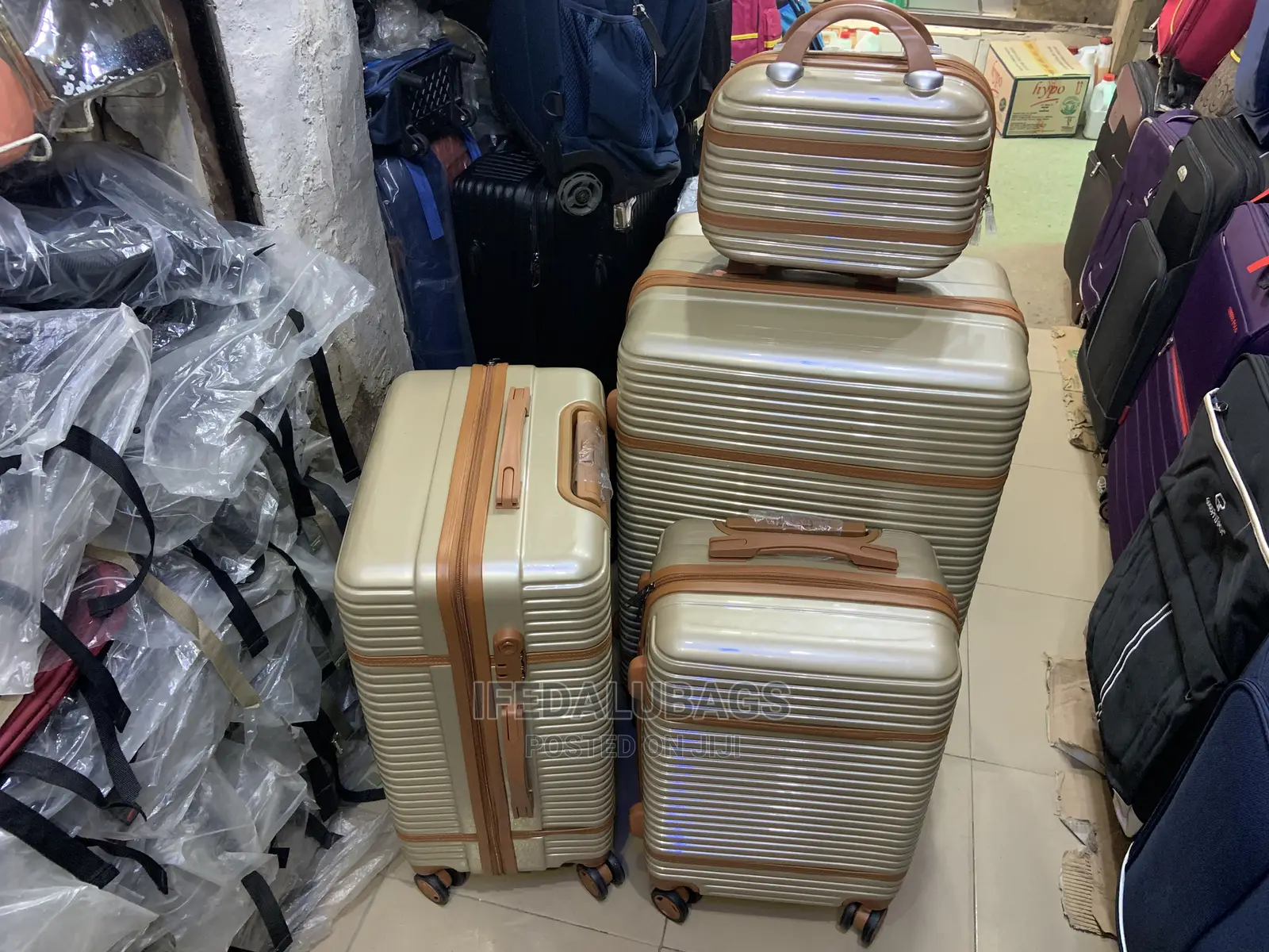 Set of Quality Plastic Traveling Luggage