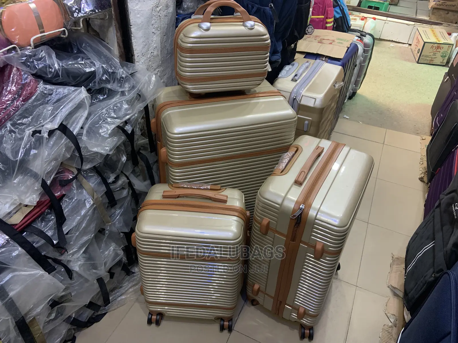 Set of Quality Plastic Traveling Luggage