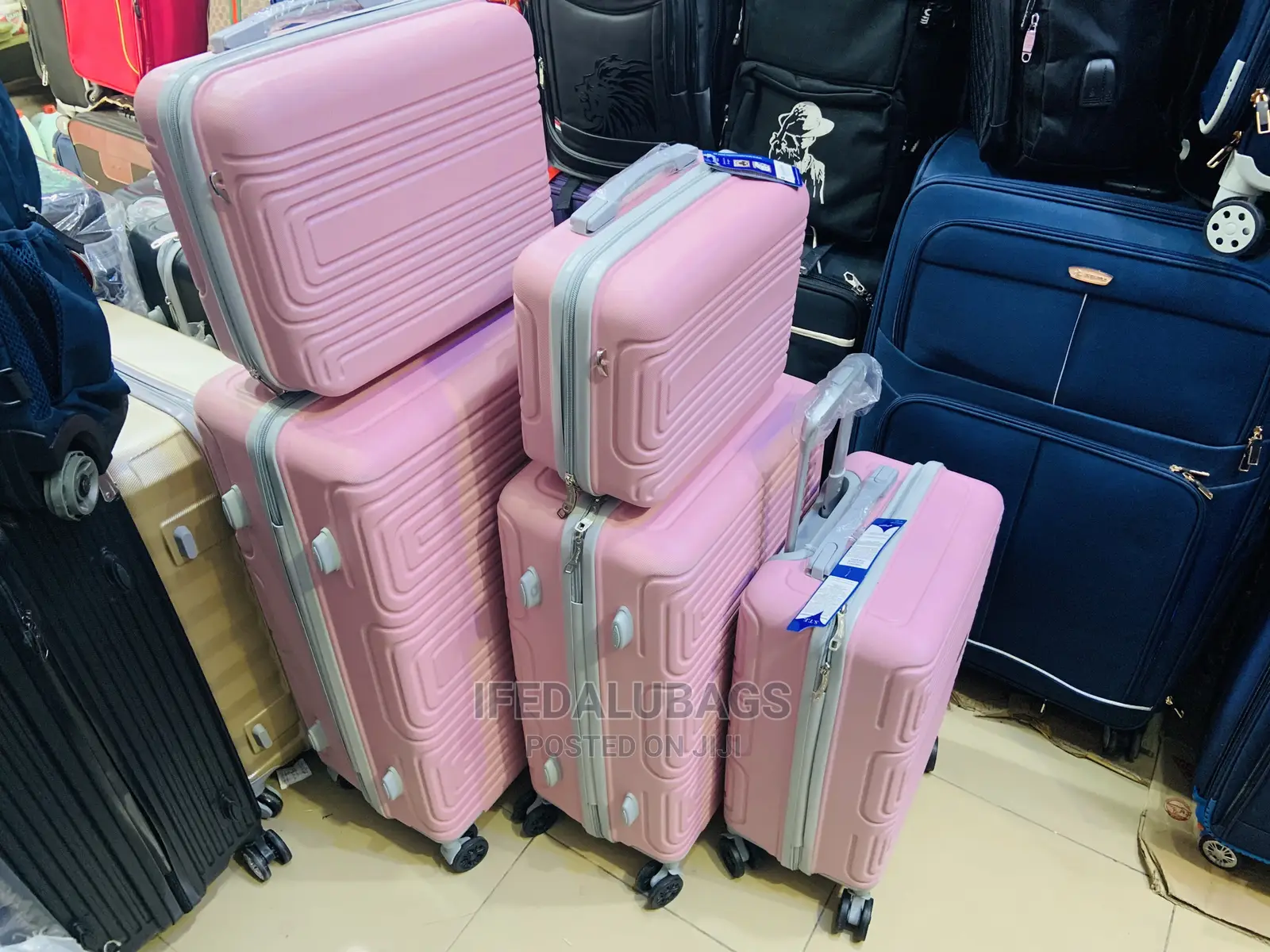 Set of Imported Plastic Traveling Luggage With a Big Kit