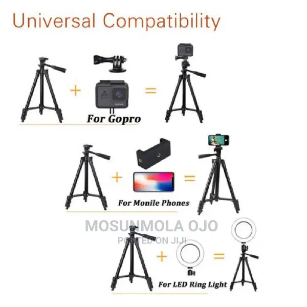 Tripod With Phone Clip for Live Streaming