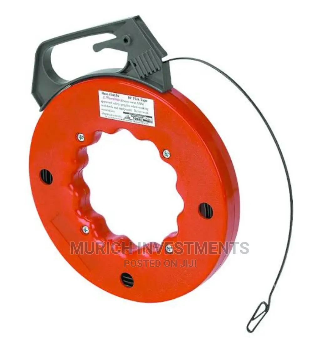 30 Meter Fiberglass Fish Tape Fishing Tool Reel Wire Cable