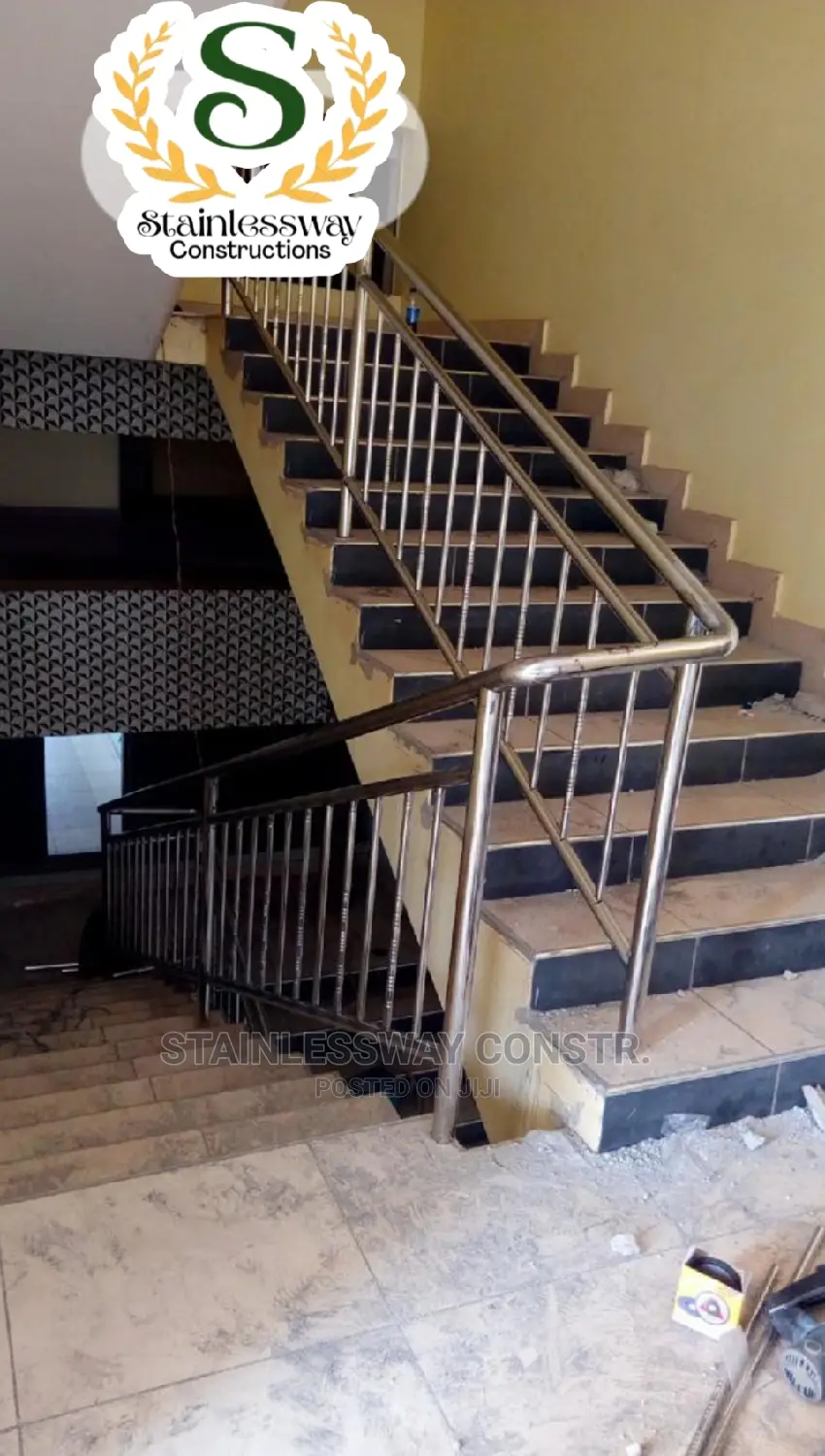 Stainless Railing Vertical Design at Kado District Abuja