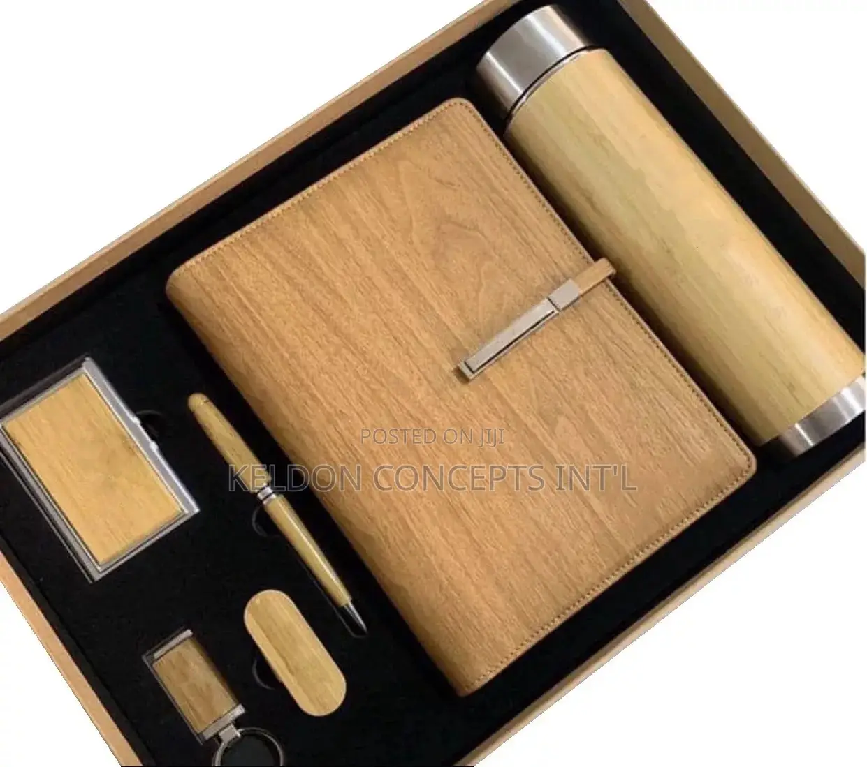 Executive Wooden Bamboo 6 in 1 Gift Set Moq: 50pcs