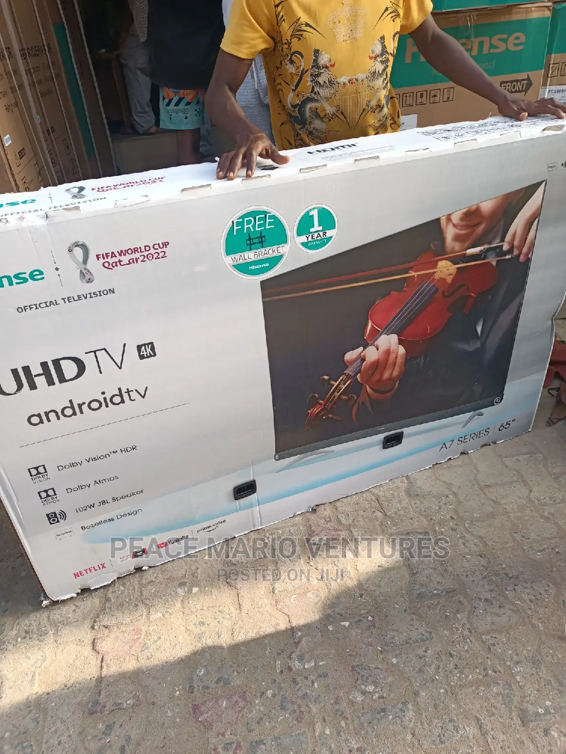 Hisense 65" Android Television With Strongly 1year Warranty