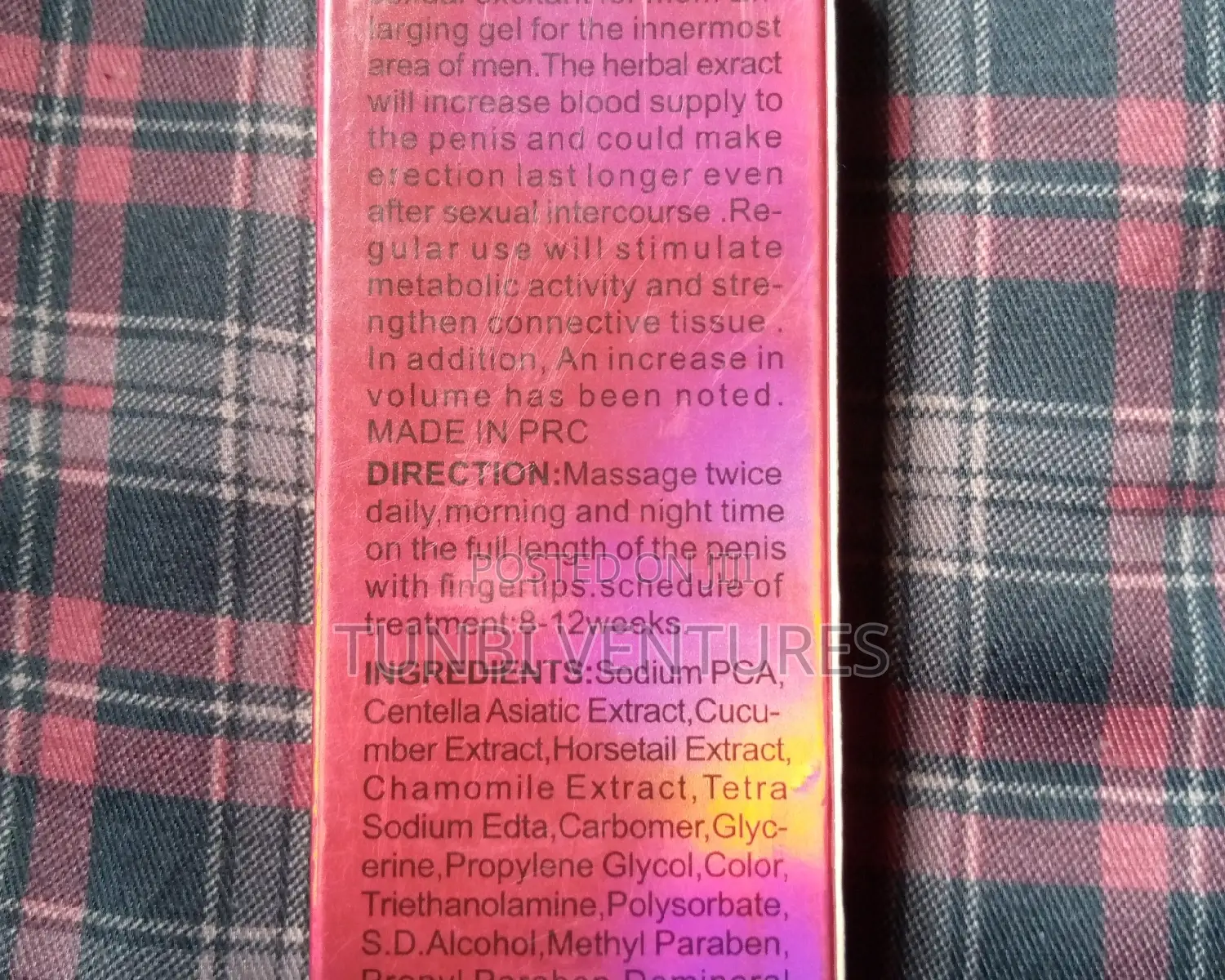 Maxman Enlargement Gel