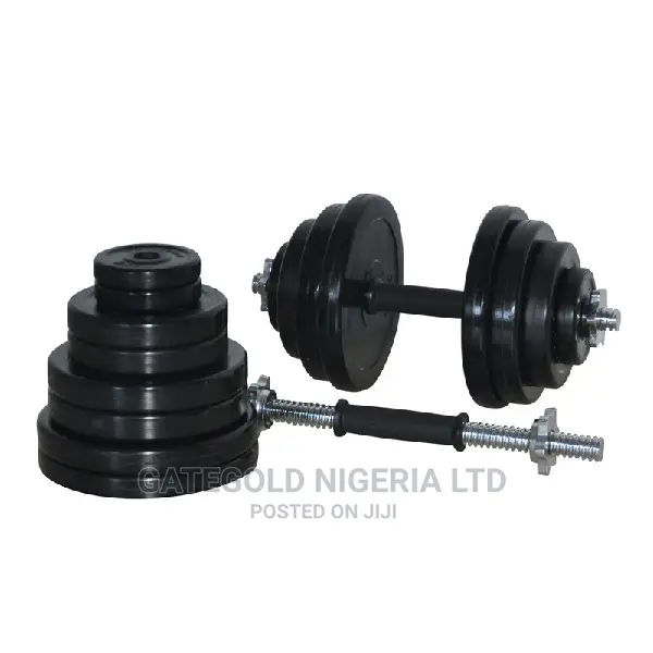 Wk-40r Deluxe 40kg Rubber Dumbbell KIT