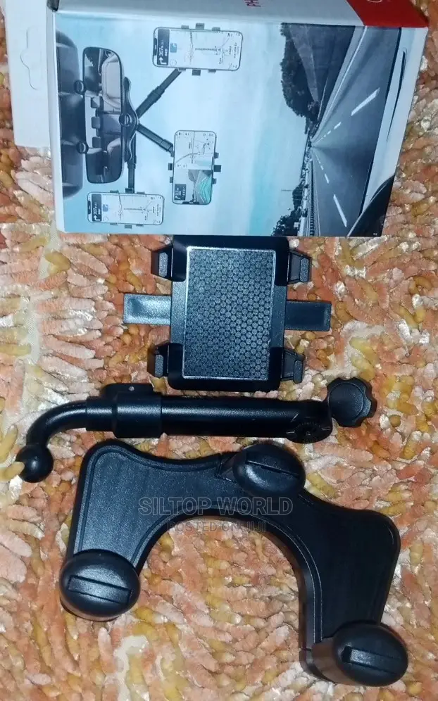 Car Rearview Mirror 360 Rotation Phone Holder