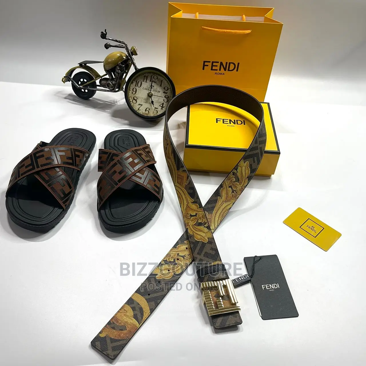 High Quality FENDI Leather Belts Available in Store