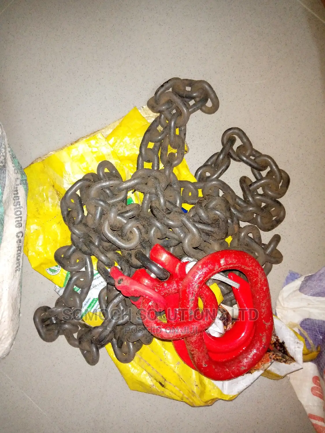 Lifting Chain 3 Ton Hook, 8mm Chain, 4 Meter Length Low Bed