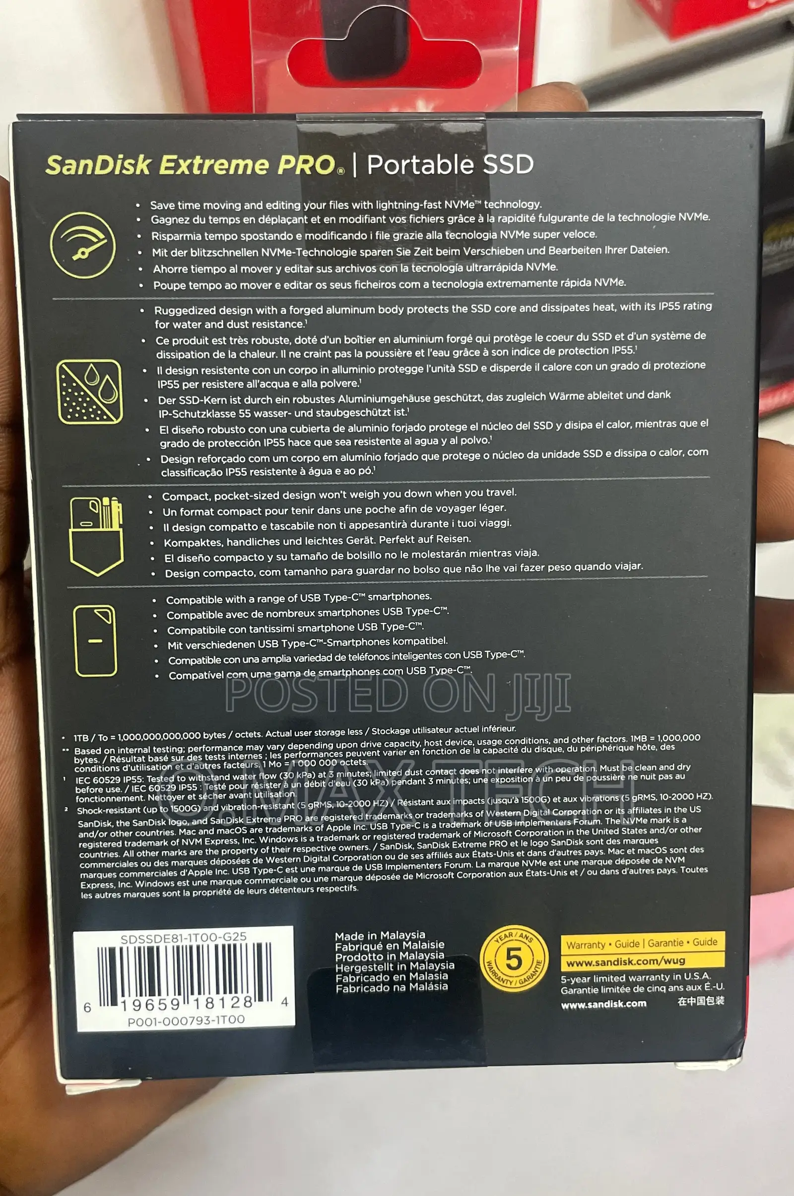 Sandisk Ssd Extreme PRO 1tb Ext. 2000mbps