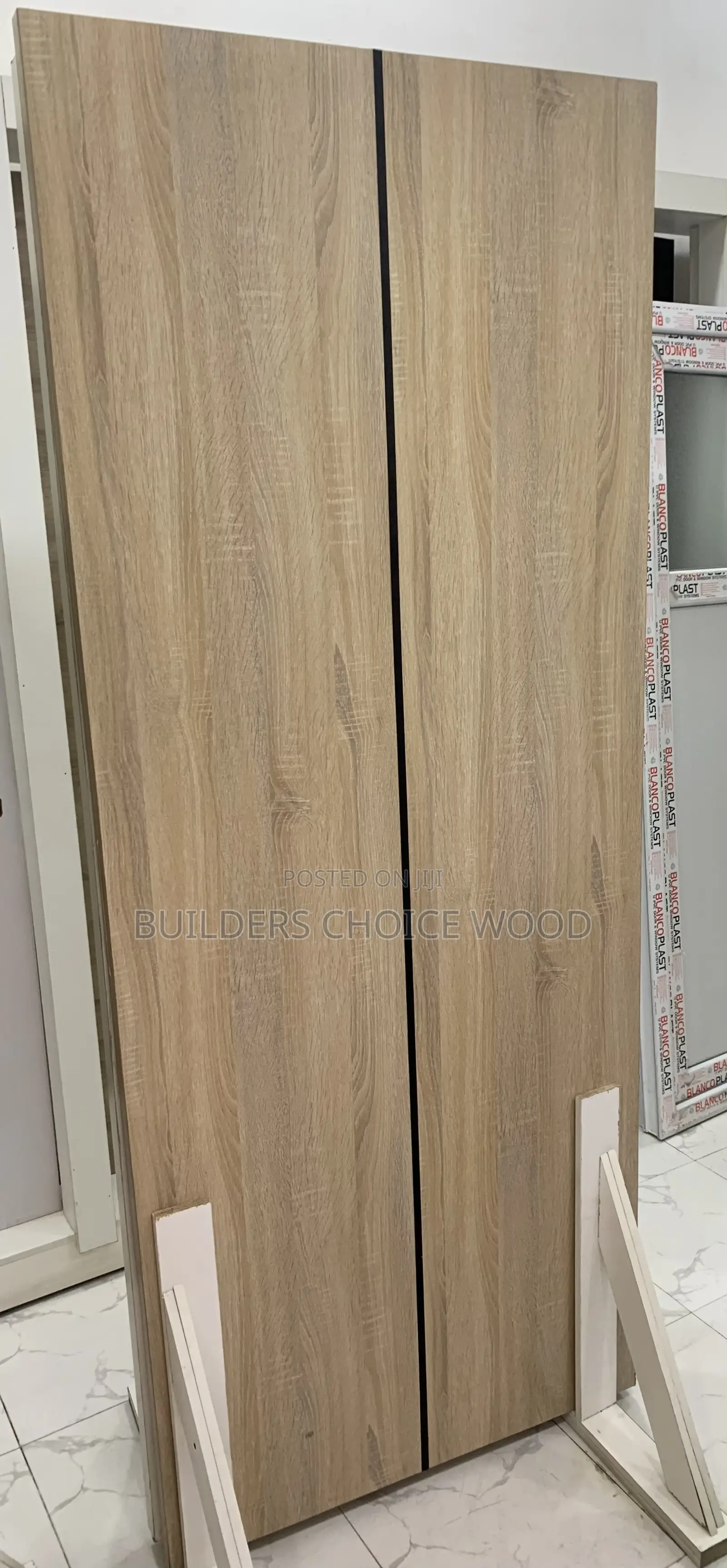 Beige Wooden Door With Black Lining