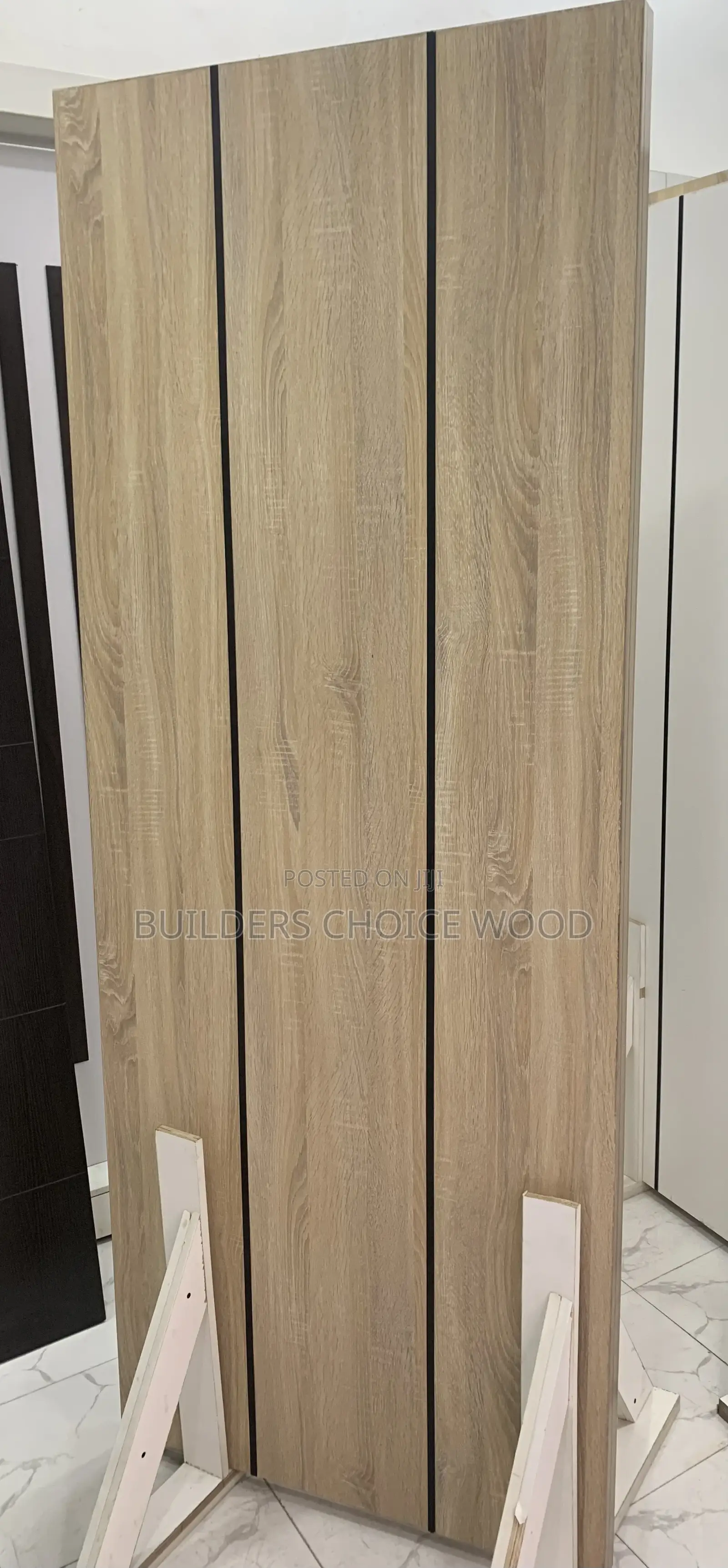Beige Wooden Door With Black Lining