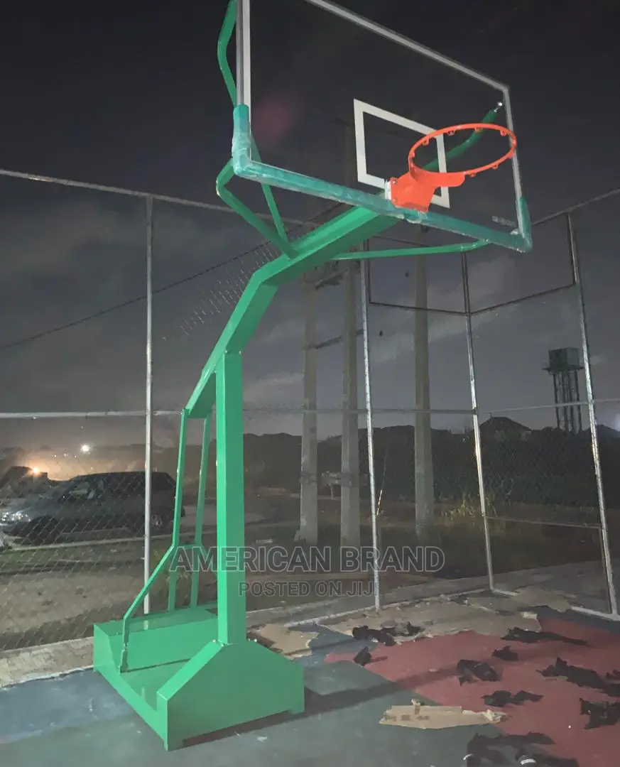 A Pair Of Industrial Commercial Olympic Basketball Stand
