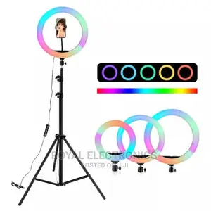 Latest LED Selfie Ring Light RGB Coloured (Rgb 10 Inch)