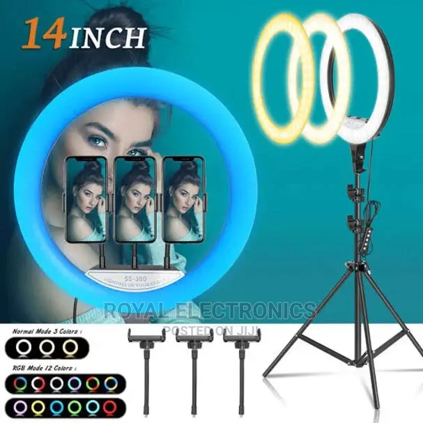 Brand New 14" Inches RGB Led Ring Light With Tripod Stand