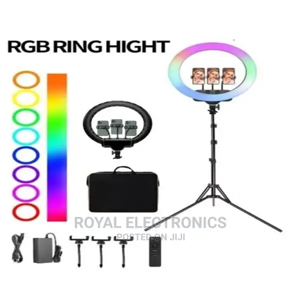 Standard 16 Inch LED Selfie Ring Light RGB With Tripod Stand