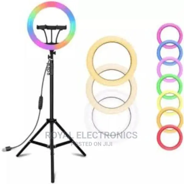 RGB 18-Inches Led Ring Light With Free Tripod Stand