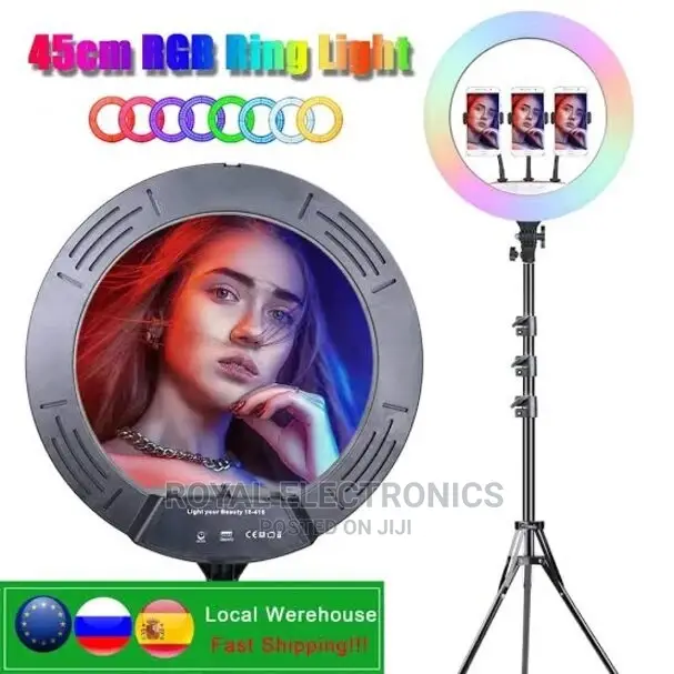 Authentic RGB 18-Inches Led Ring Light With Tripod Stand