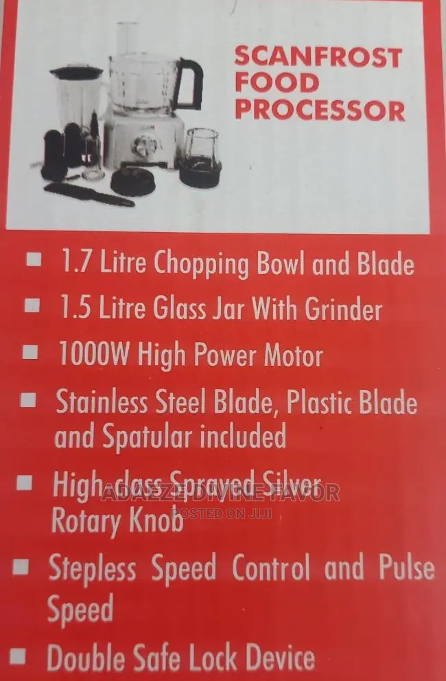 SFKAFP2001 Scanfrost Kitchen Appliance 1.5L Food Processor