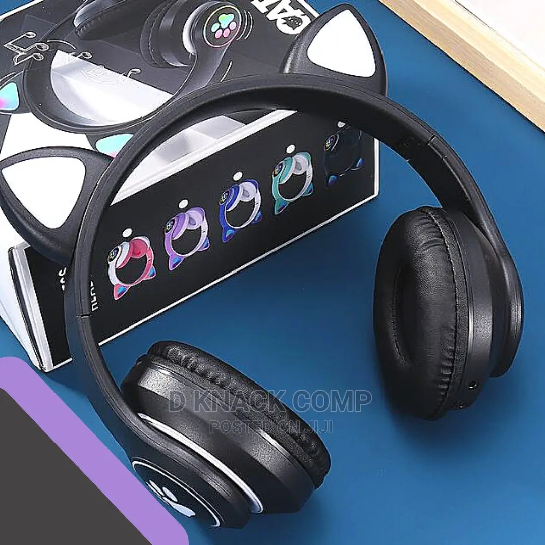 Led Cat Ear Wireless Headphones Blue-Tooth 5.0