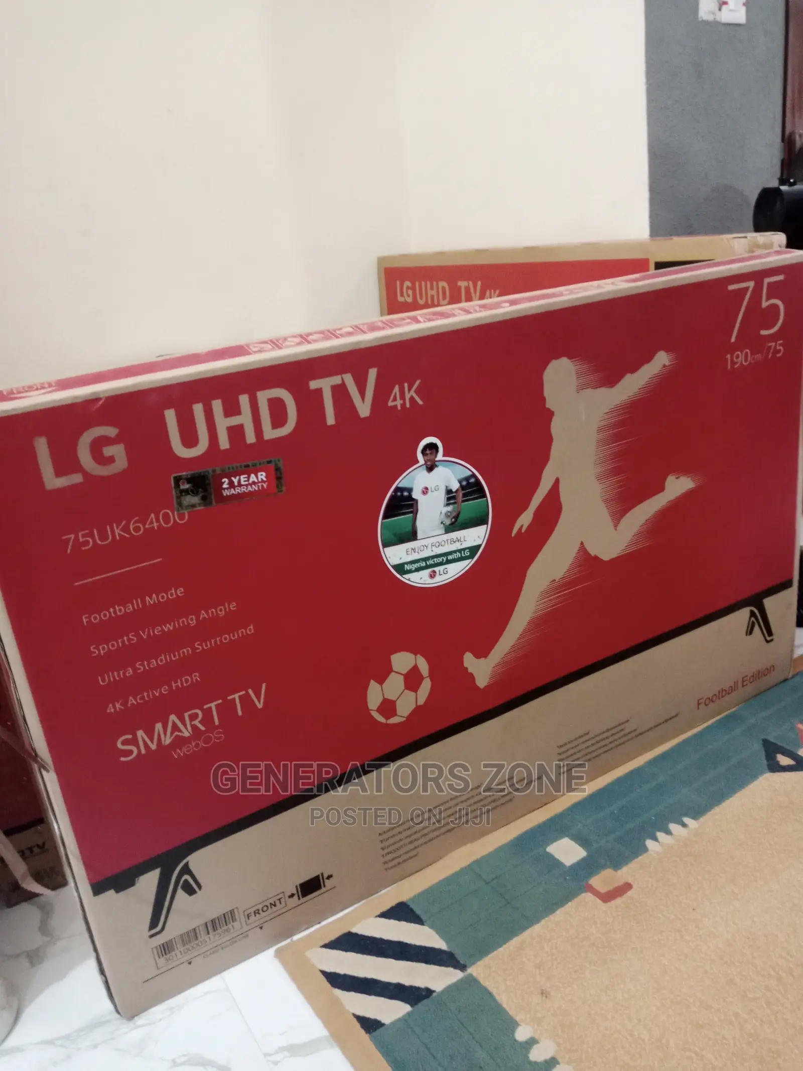 75'' LG TV, 2 Yr Warranty With Youtube,Whatapp Features