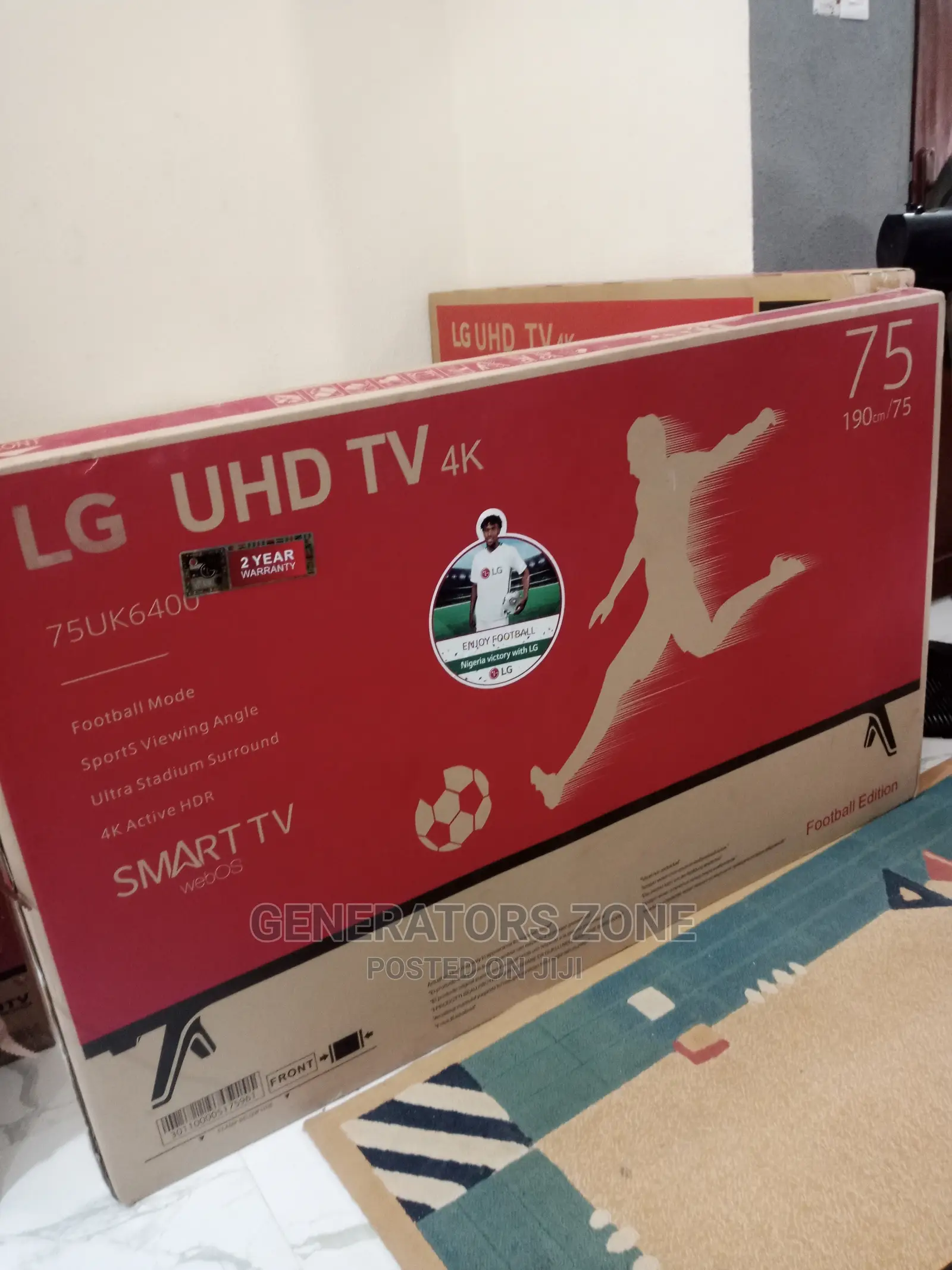75'' LG TV, 2 Yr Warranty With Youtube,Whatapp Features