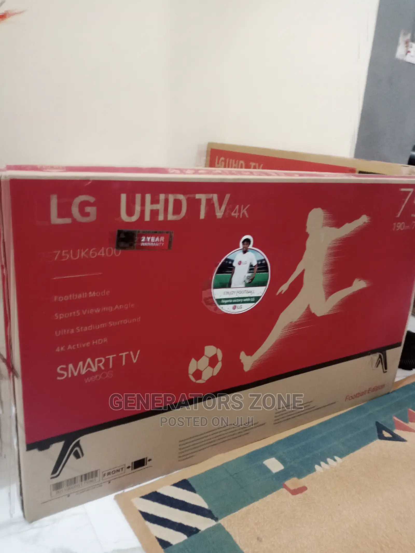 Standard LG Smart 75'' Tv With Youtube and Netflix Features