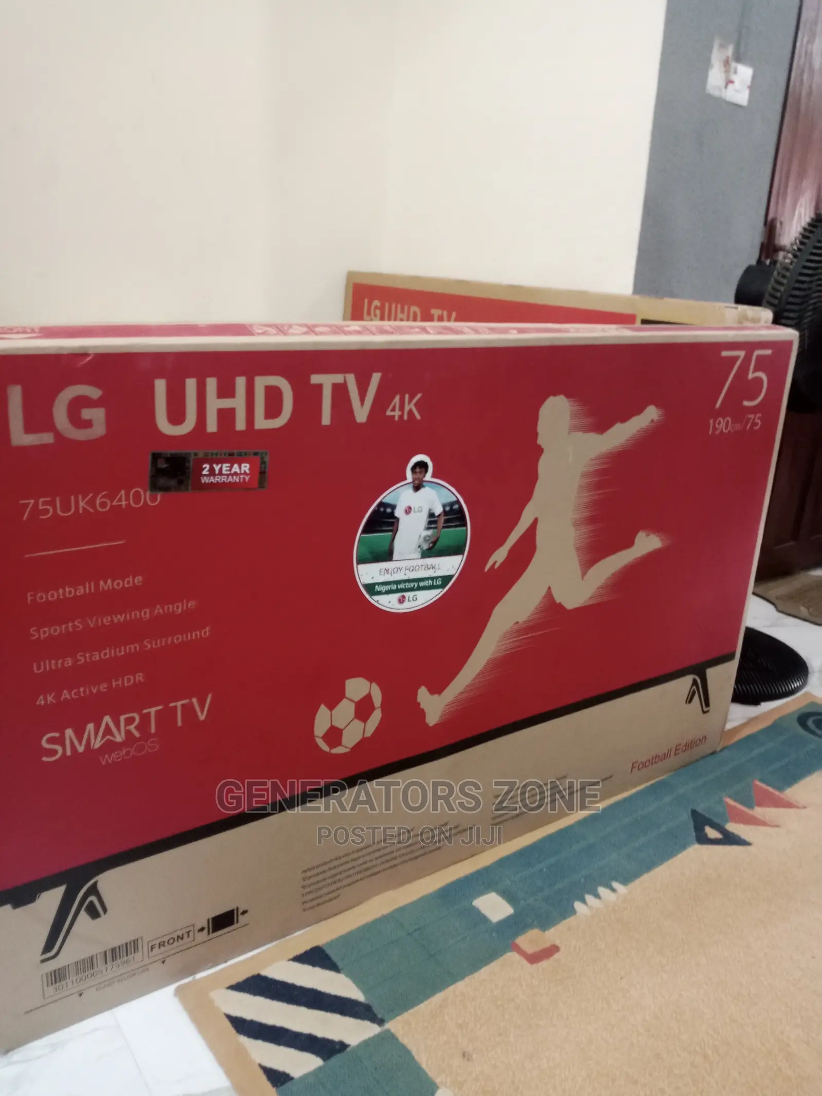 Standard LG Smart 75'' Tv With Youtube and Netflix Features